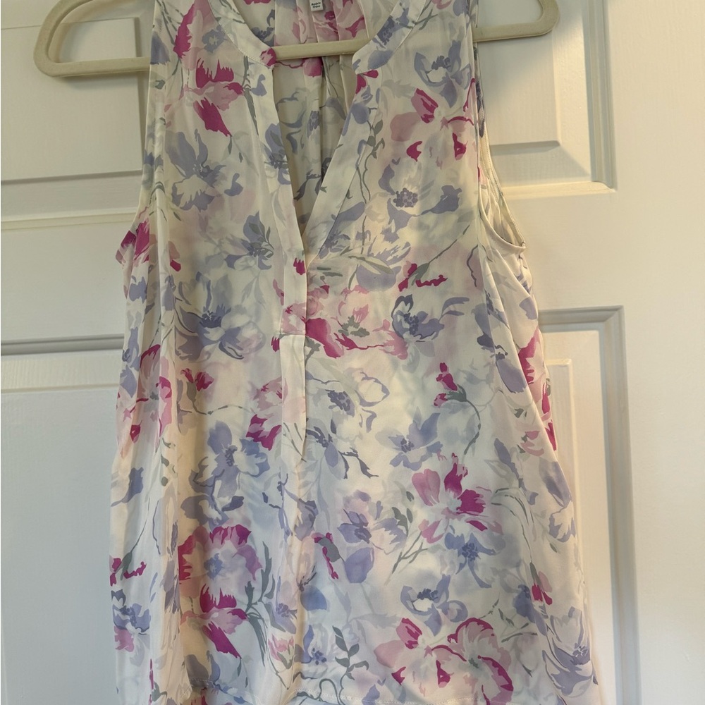 Floral Sleeveless Top - Pink and Purple